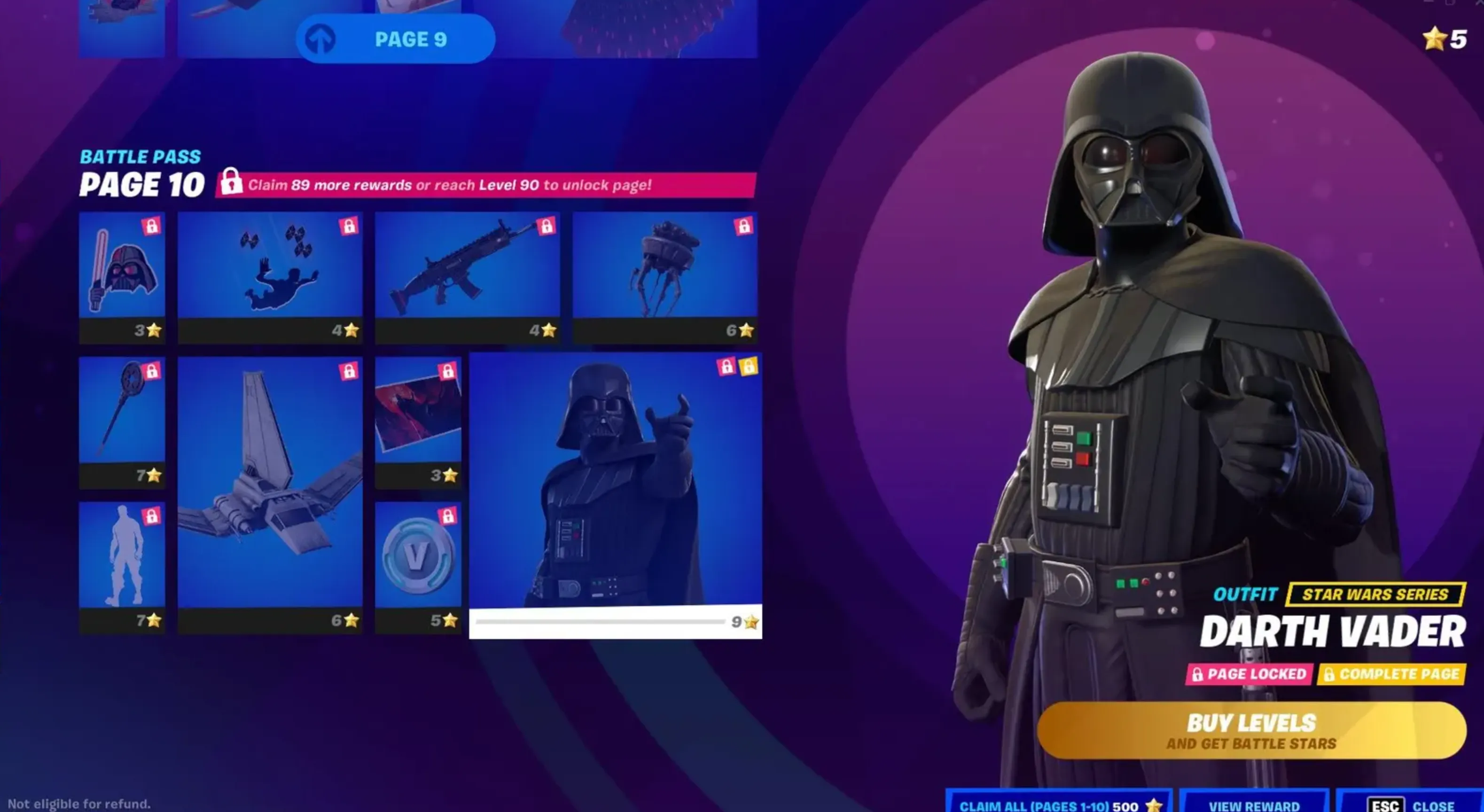 Darth Vader fortnite skin